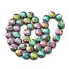 Electroplated Natural Lava Rock Beads Strands G-A256-F01-01I-3