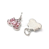 Rack Plating Brass & Shell Charms KK-I357-10P-2