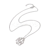 Crystal Stone Cage Pendant Necklaces NJEW-JN04756-02-1
