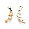 Brass Micro Pave Champagne Yellow Cubic Zirconia Pendants KK-Q764-027-2