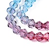 Gradient Color Baking Paint Glass Bead Strands DGLA-A039-T2mm-A017-3