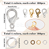 400Pcs 4 Colors Zinc Alloy Lobster Claw Clasps FIND-SP0001-31-2