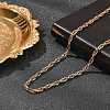 3MM 304 Stainless Steel Rope Chain Necklaces for Women NJEW-B131-07RG-2