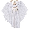 3Pcs 3 Colors Angel Wood & Cotton Threads Pendant Decoration HJEW-JM02406-5