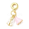 Brass Enamel European Dangle Charms KK-I355-23G-02-1