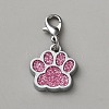 Zinc Alloy Enamel Glitter Powder Pendant Decoration HJEW-WH0001-14P-10-1