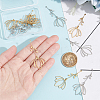 12Pcs 2 Colors Ion Plating(IP) 201 Stainless Steel Big Pendants STAS-UN0056-60-3