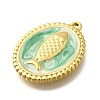 304 Stainless Steel Enamel Pendants LS-STAS-Q347-08B-G-3