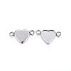 Tarnish Resistant 304 Stainless Steel Cabochon Connector Settings LS-X-STAS-P210-13P-2
