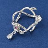 Brass Micro Pave Cubic Zirconia Findings KK-D378-20P-2