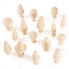 16Pcs 16 Styles Unfinished Wood Ornaments WOOD-TA0002-77-2