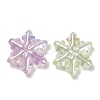 Christmas Snowflake UV Plating Luminous Rainbow Iridescent Acrylic Beads LACR-R001-07A-4