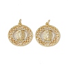 Brass Clear Cubic Zirconia Pendants KK-E068-VA059-2-2