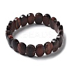 Dyed & Heated Natural Red Tiger Eye Beaded Stretch Bracelet G-E010-01-11-1
