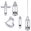 4 Sets 4 Style Wishing Bottle Glass Pendants GLAA-CA0001-50-1