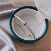 304 Stainless Steel Crystal Rhinestone Bangles for Women FS-WG476C1-03-1