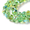 Transparent Electroplate Glass Beads Strands X-GLAA-Q099-C01-10-1-3