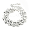 Chunky Aluminum Curb Chain Necklaces for Women NJEW-K261-01B-P-2