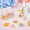 16Pcs 8 Styles Opaque Resin Pendants CRES-TA0001-40-6