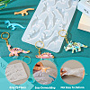 2Pcs 2 Style Dinosaur Pendant DIY Silicone Molds DIY-TA0009-03-4