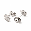 Non-Tarnish 304 Stainless Steel Flower Stud Earrings for Women LS-EJEW-C004-07P-2