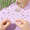 50Pcs Transparent Electroplate Glass Bead Caps EGLA-YW0007-17A-5