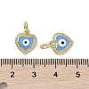 Real 18K Gold Plated Brass Micro Pave Cubic Zirconia Pendants KK-L209-074G-04-3