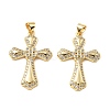 Brass Micro Pave Cubic Zirconia Pendants KK-R229-10G-E-1