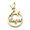 304 Stainless Steel Pendants LS-STAS-D036-15G-1