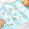 10Pcs 5 Styles Medical Theme Alloy Enamel Pendants FIND-FP0002-81-5