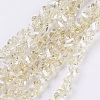 Electroplate Glass Beads Strands EGLA-J145-4mm-PL05-1