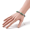 Natural Green Aventurine Chips & Resin Evil Eye Braided Bead Bracelet BJEW-JB08495-07-3