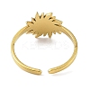 304 Stainless Steel Enamel Open Cuff Rings for Women RJEW-F166-40G-02-3