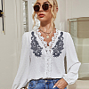 Polyester Embroidery Flower Lace Appliques DIY-WH0409-62-5
