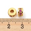 Rack Plating Brass Micro Pave Cubic Zirconia Beads KK-A196-04G-3
