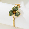 Summer Beach Alloy Yellow Green Enamel Flower Flat Snake Chain Anklets for Women FS-WGA3212-01-3