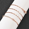 Brass Oval Link Chain Necklaces for Women NJEW-D302-26RG-1