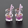 Imitation Bubble Tea Transparent Resin Pendants LS-RESI-T052-04D-3