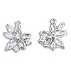Brass Pave Clear Cubic Zirconia Pendants KK-N235-042P-1