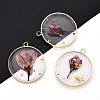 Transparent Clear Epoxy Resin Pendants RESI-L036-12G-03-1