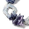 Summer Boho Glass & Dyed Natural Shell Nuggets Beaded Necklaces NJEW-H047-08-3