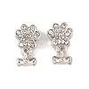 Rack Plating Alloy Rhinestone European Dangle Charms FIND-C055-19P-01-1
