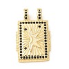 Brass Micro Pave Cubic Zirconia Pendants KK-U053-20G-01-1