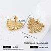 304 Stainless Steel Fan-Shaped Flower Stud Earrings for Women CO6863-6