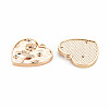Brass Micro Pave Clear Cubic Zirconia Pendants KK-S364-180-2