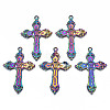 Rainbow Color Alloy Big Pendants PALLOY-S180-015-RS-1