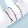3.8MM 304 Stainless Steel Twisted Chain Necklaces NJEW-P346-02P-1