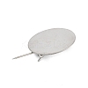 304 Stainless Steel Brooch Cabochon Settings STAS-E547-08K-P-3