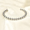 304 Stainless Steel Open Cuff Bangles for Woman BJEW-M113-02P-1