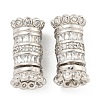 925 Sterling Silver Micro Pave Cubic Zirconia Screw Clasps STER-U001-05A-P-1